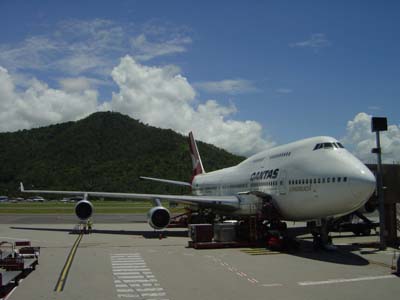 Bild068: Qantas-Boing 747 - Jumbo Jet
