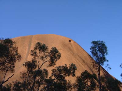 Bild102: Bergspitze im Abendlicht (Ostrichtung)
