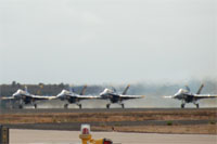 Blue Angels in front of the Runway