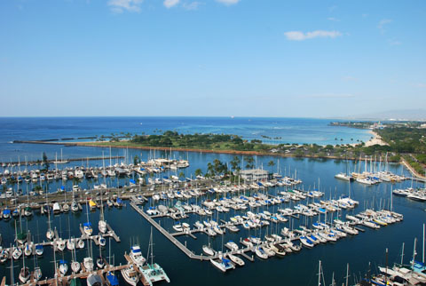 Bild35: Yacht-Hafen Honolulu